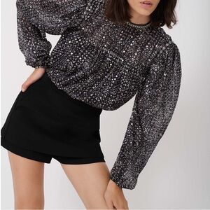 Maje Black Skort